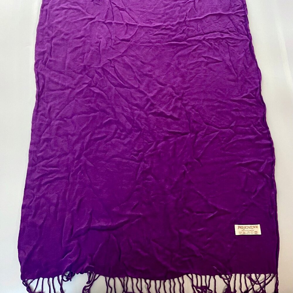 Pashmina Shawl Cashmere Purple